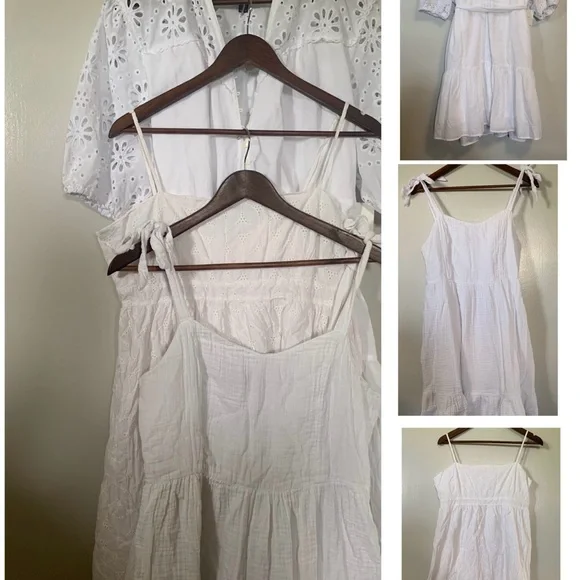 White cotton dresses - Picture 2 of 7